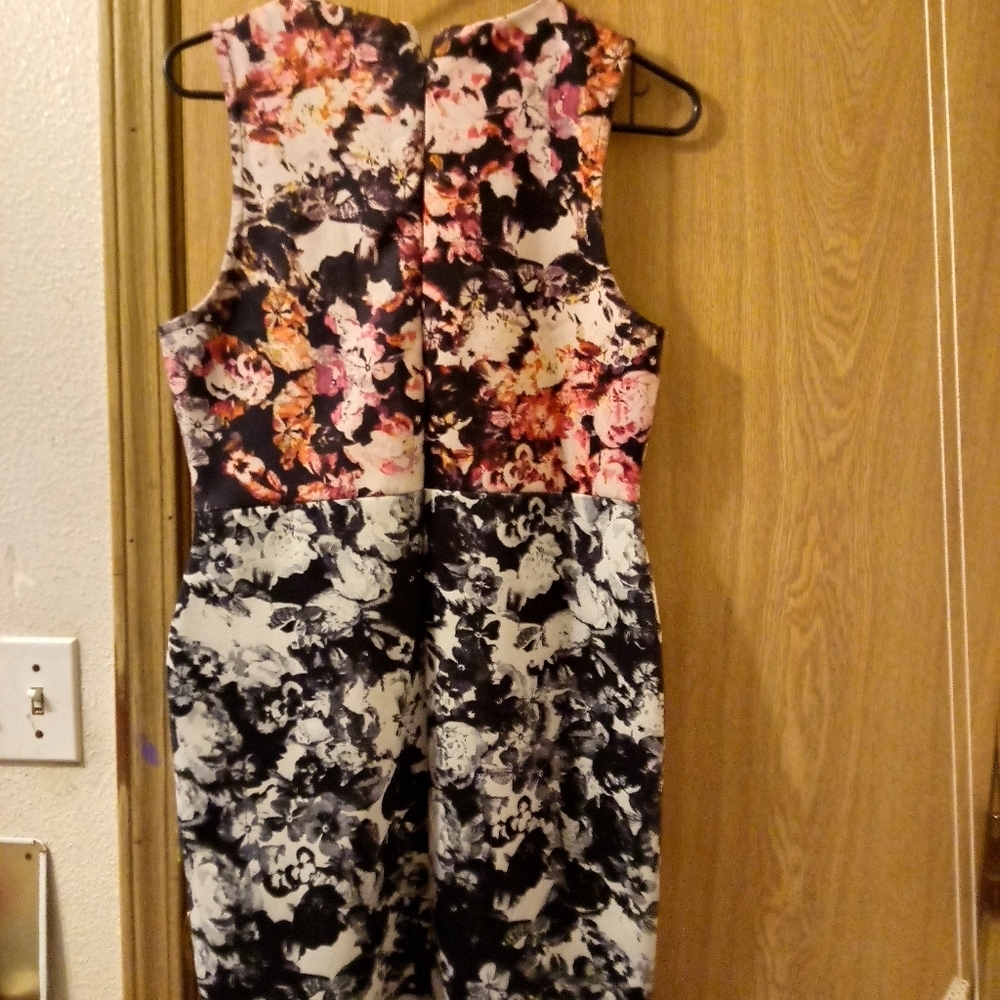 Topshop size 10 bodycomdress two tone floral - Picture 1 of 3